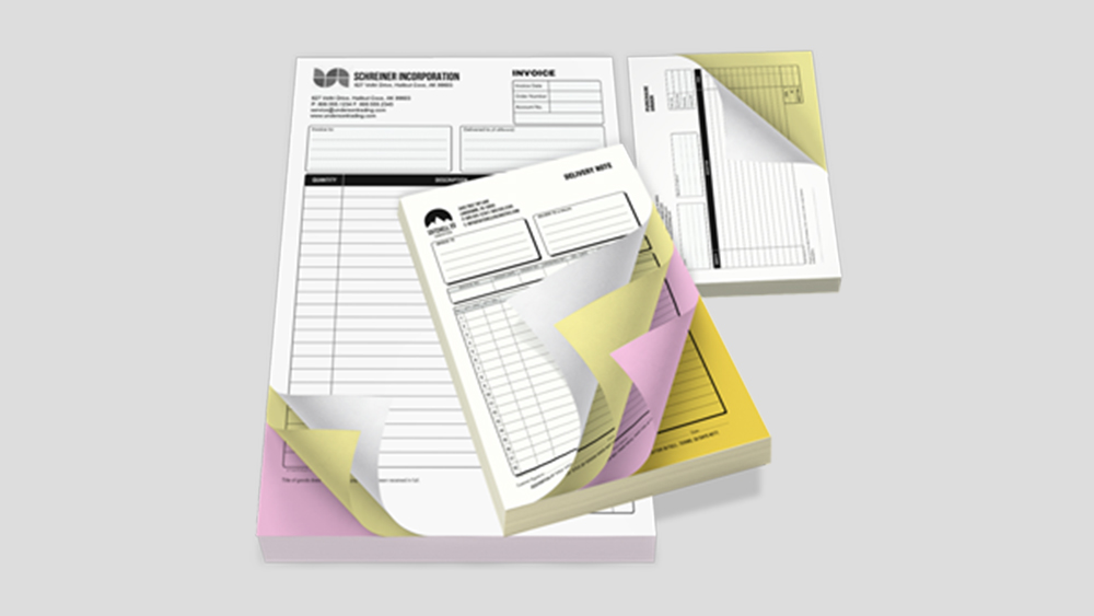 2Part - 3Part - 4Part - NCR Forms - Colour (4/4) or Black & White (4/0)